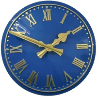 St Helens Outdoor Clock Service blue dial